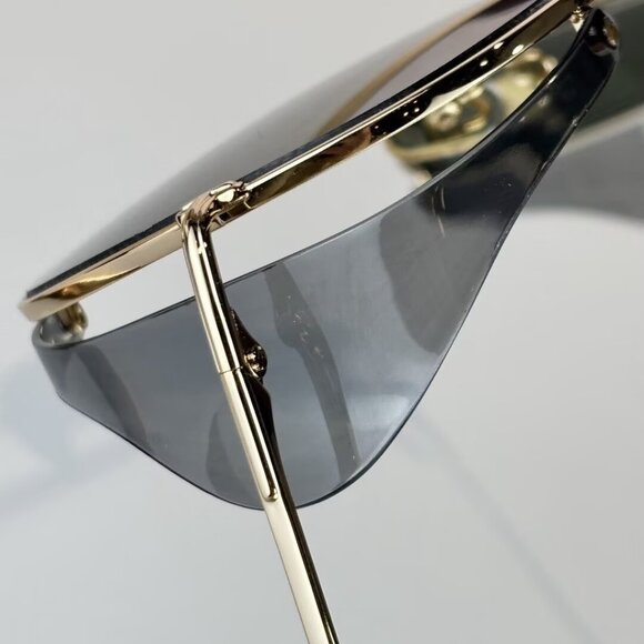 Tom Ford Gold and Black Aviator Sunglasses main image 4